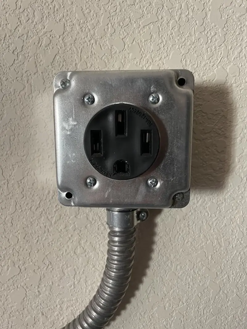 NEMA 14-50 outlet installed for Smart Home Electrical in Emporia